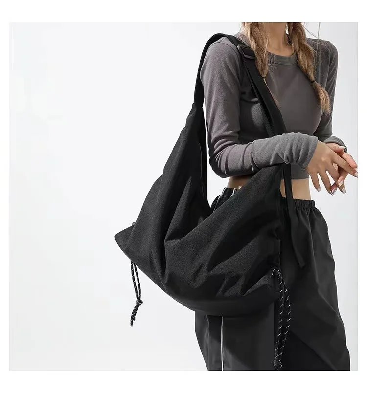 Bolso de yoga de viaje minimalista japonés casero, versátil, para estudiantes masculinos y femeninos, bolso cruzado de un hombro