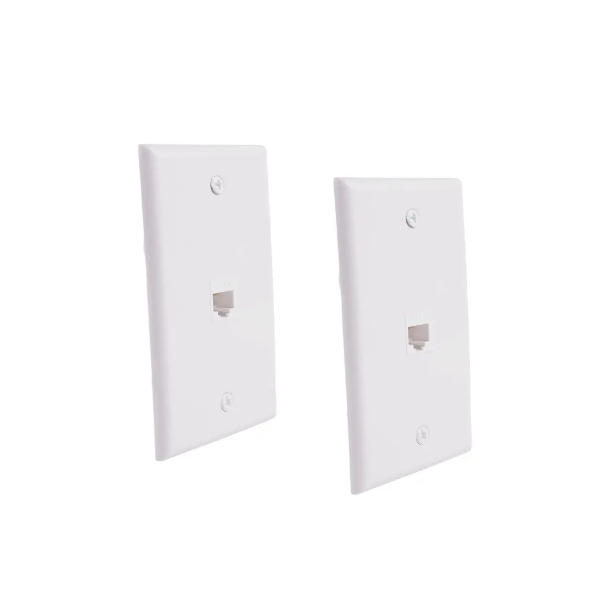 TCE 2-Pack 1-Port Ethernet Wall Plate, Jack Wall Plate with RJ45 Female to Female Inline Coupler Insert