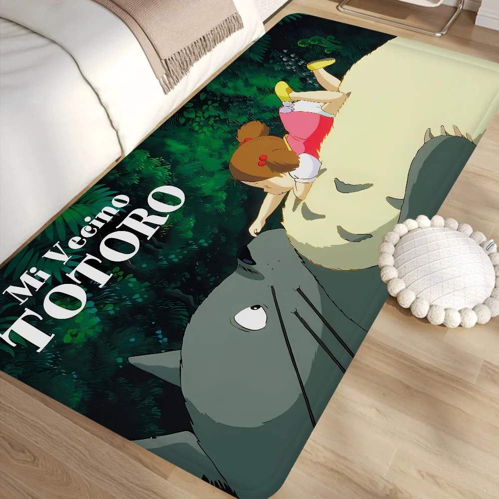 Kawaii T-Totoro corridoio tappeto antiscivolo lavanderia tappetino lavanderia Decor balcone bambino soggiorno tappeti sul comodino