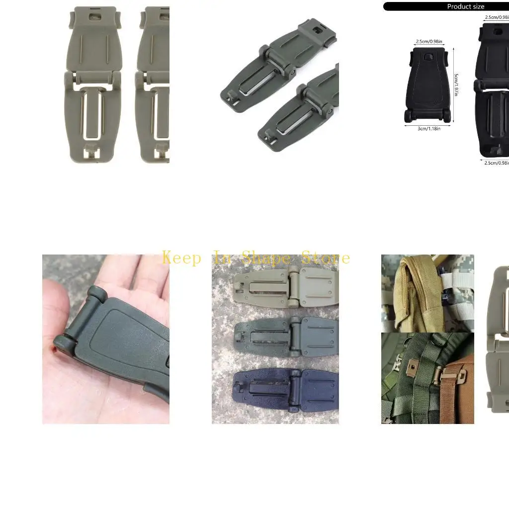 U1JC 2Pcs Webbing Backpack Buckle Clip Backpack Strap Management Clip for Webbing