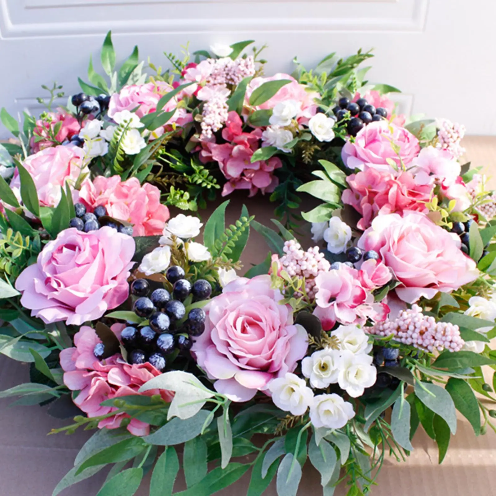 

Искусственный венок 56 см для декора, фотосъемки, в европейском стиле, для вечеринок и Рождества