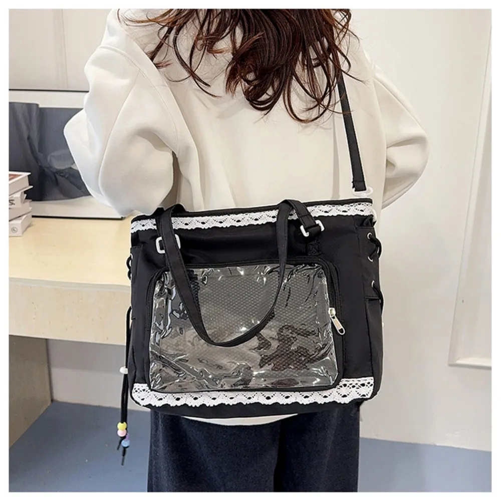 

New Sweet and Cute Girls' Shoulder Tote Bag Large Capacity Harajuku Ulzzang Ita Bag Ladies Commuting Casual Crossbody Bag
