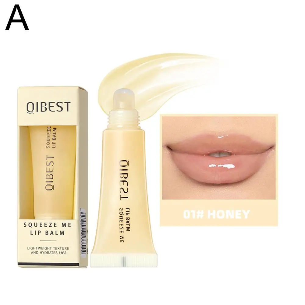 Crystal Jelly Lip Gloss Tube Lip Moisturizing Oil Shiny Lip Oil Moisturizing Women's Lip Gloss Makeup Lip Tint Balm Cosmetics