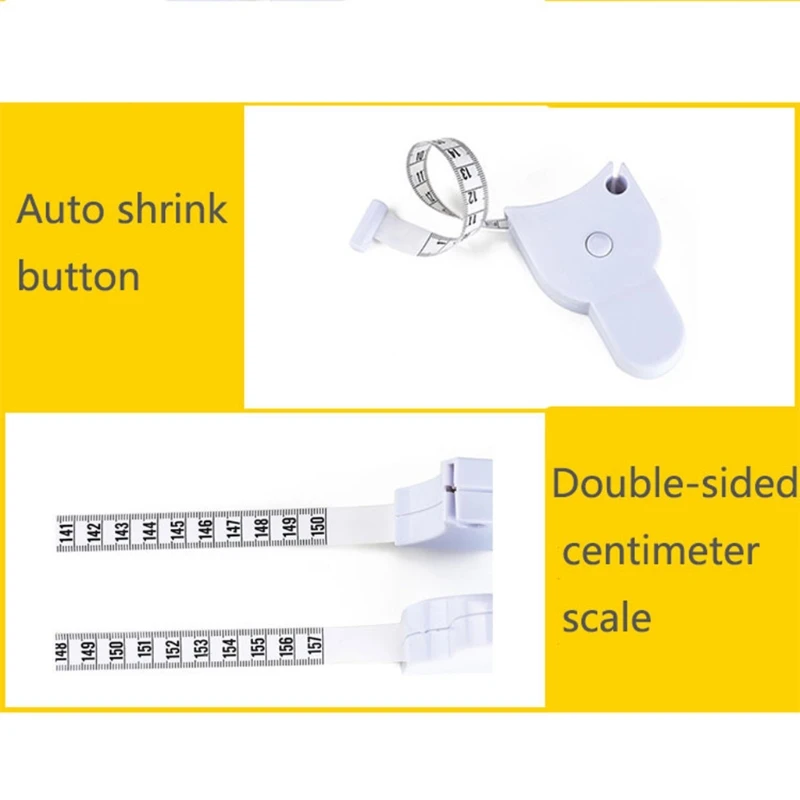 Body Measuring Ruler 59'' Self-Tightening Tape Measure for Measuring Body 59''