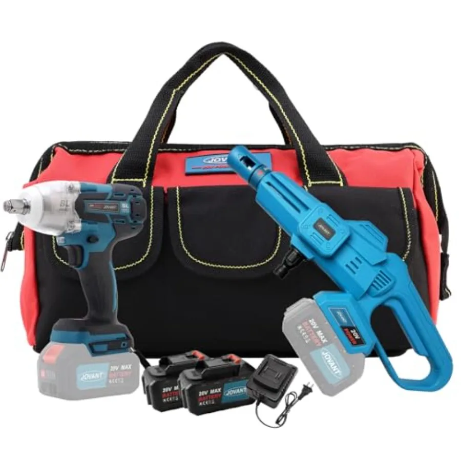 

Cordless Pressure Washer and 1000 Nm Electric Impact Wrench Combination Kit with Battery and Charger Electric Driver for Car Ho