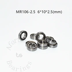 MR106-2.5 10PCS 6*10*2.5(mm) Open type Unsealed Metal Sealed Miniature chrome Steel Bearings