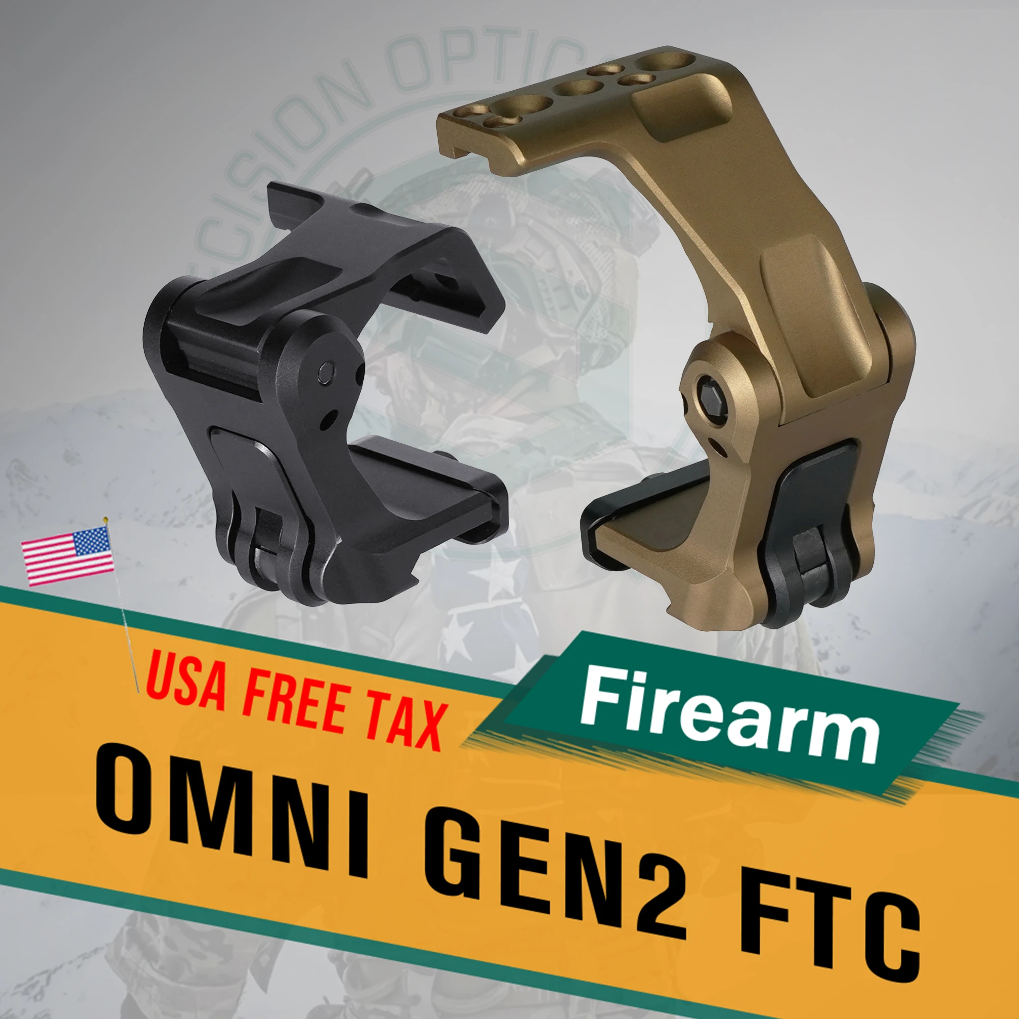 

OMNI FTC FAST Mount HM3X, крепление для лупы, оптическая база, тактическое крепление HM3X G33 G43 G45 551 552 553 558, 2,26 дюйма, тактические крепления для прицела
