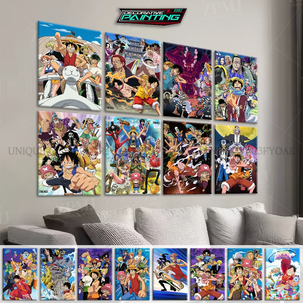 

One Piece Anime Canvas Print Painting Classic Cartoon Character Wall Art Posters Home Decor Picture Living Room No Frame Mural