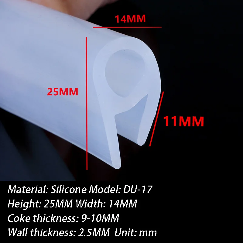 

1M High Temperature Resistant U-type Silicone Sealing Strip top Bubble Wrap edge of Electromechanical Cabinet