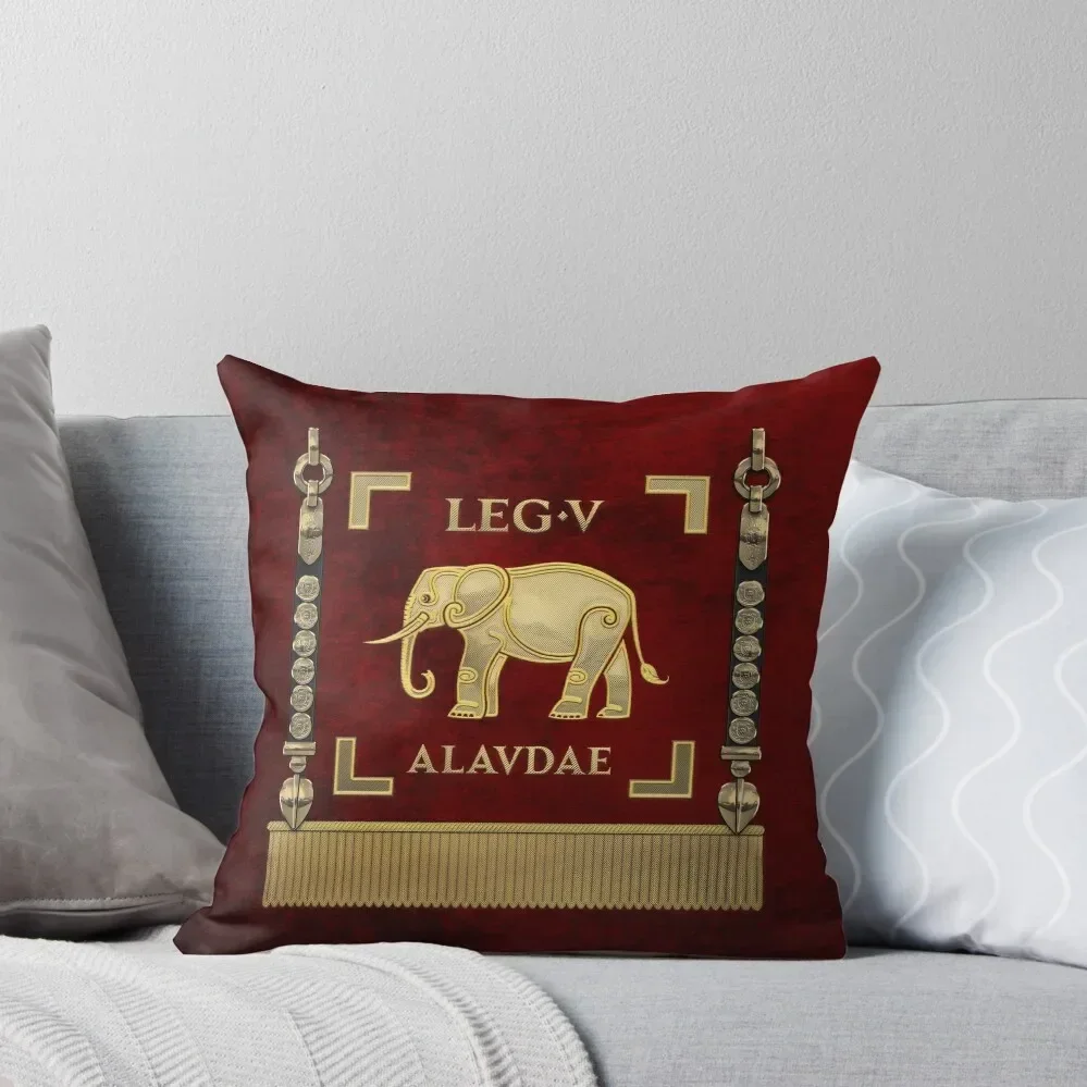 Standard of the Lark-crested Fifth Legion - Vexillum of Legio V Alaudae Throw Pillow Custom Cushion Photo pillow