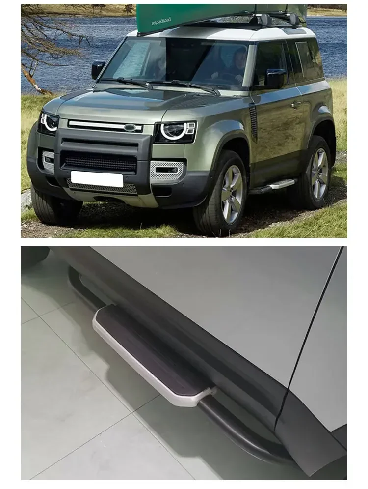 factory outlet durable Black aluminum Car door step for Land Rover Defender 90 running boards auto accessories 2020-2022custom
