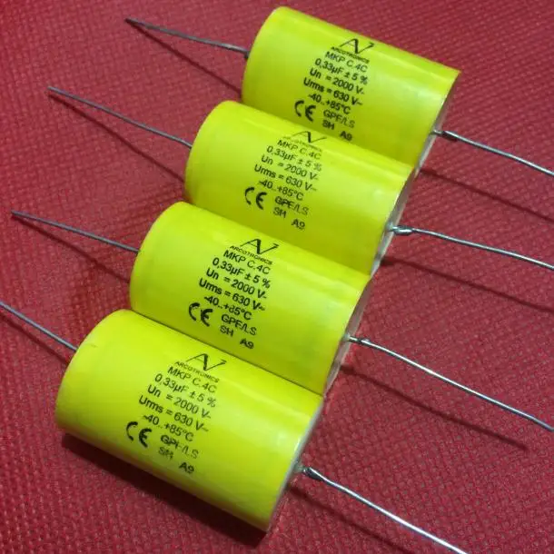 10pcs  Supplied for AV Italy MKP 0.33UF 2000V Axial Coupling Non-polar Film Capacitor