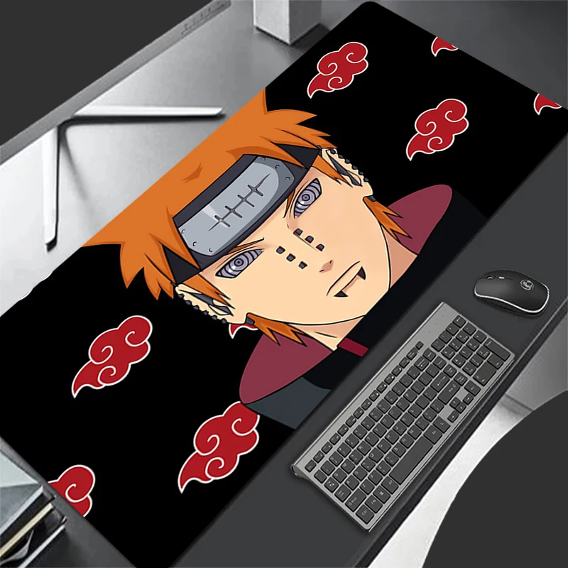 Mouse Pad Lockedge Large Gaming Accessories Computer Gamer Naruto Pain Natural Rubber Keyboard Mouse Mat Desk Mousepad For Gift