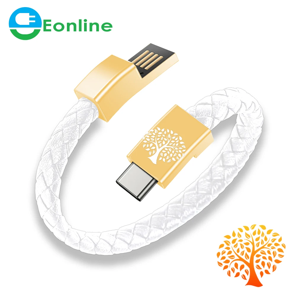 

EONLINE 3D Bracelet Type C USB Cable For Samsung A30 A50 Huawei Xiaomi mi Redmi Note 10 USBC Phone Fast Charge Cord Charger Data