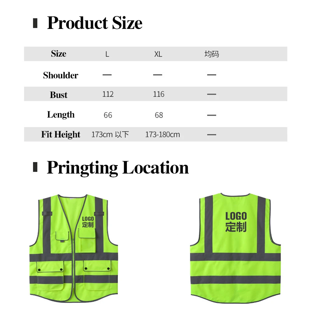 Workwear Vest for Construction Site Safety Protection Multi Pocket Leader Worker Safety Vest Hi Vis Working Clothes