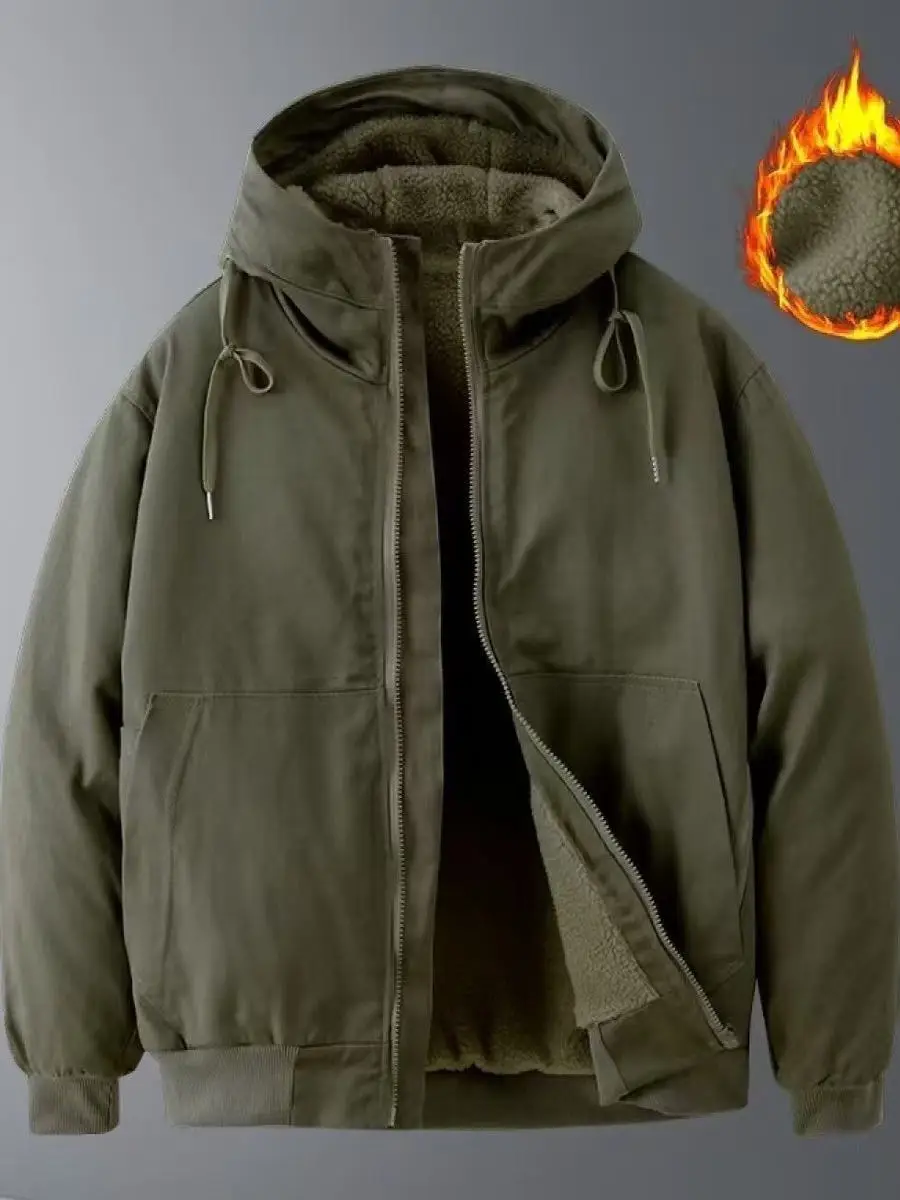 

Мужская зимняя куртка Thiened American Sle Workwear из хлопка, брендовая, с капюшоном, из вельвета и хлопка