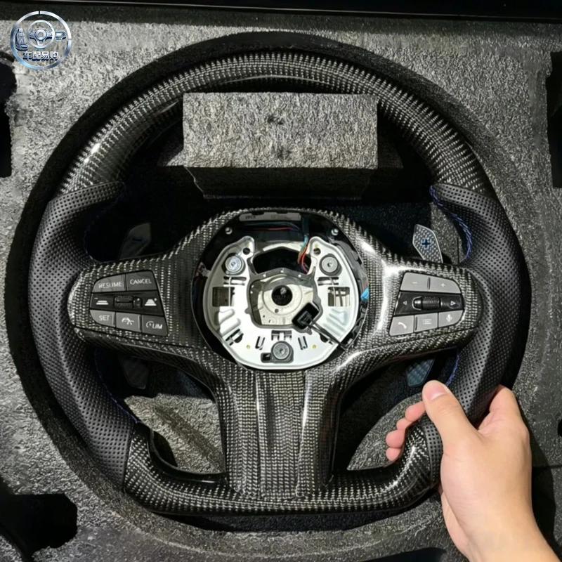 Real Carbon Fiber Steering Wheel for BMW G20 G30 G21 G22 G23 320i 325i 330i M240i G80 G82 G60 X1 X3 X5 M3 M5 M6 Car Accessories