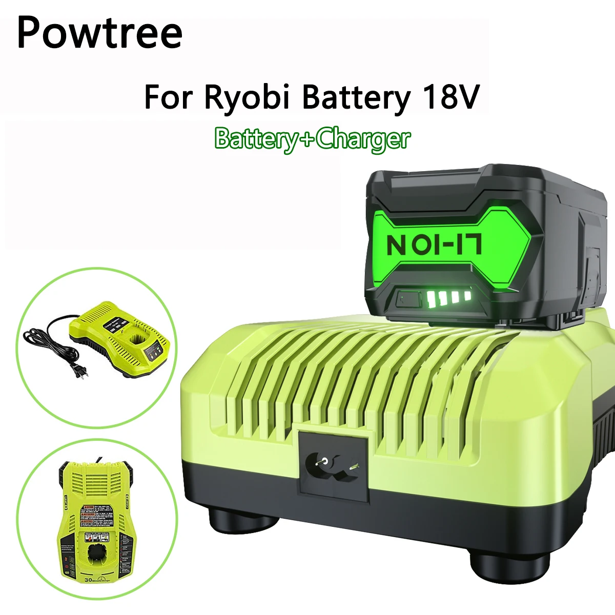 6000mAh Replacement Battery For Ryobi P108 P103 P104 P105 Battery Cordless Drill Tool 18-Volt For One+ With Tool Battery Holder