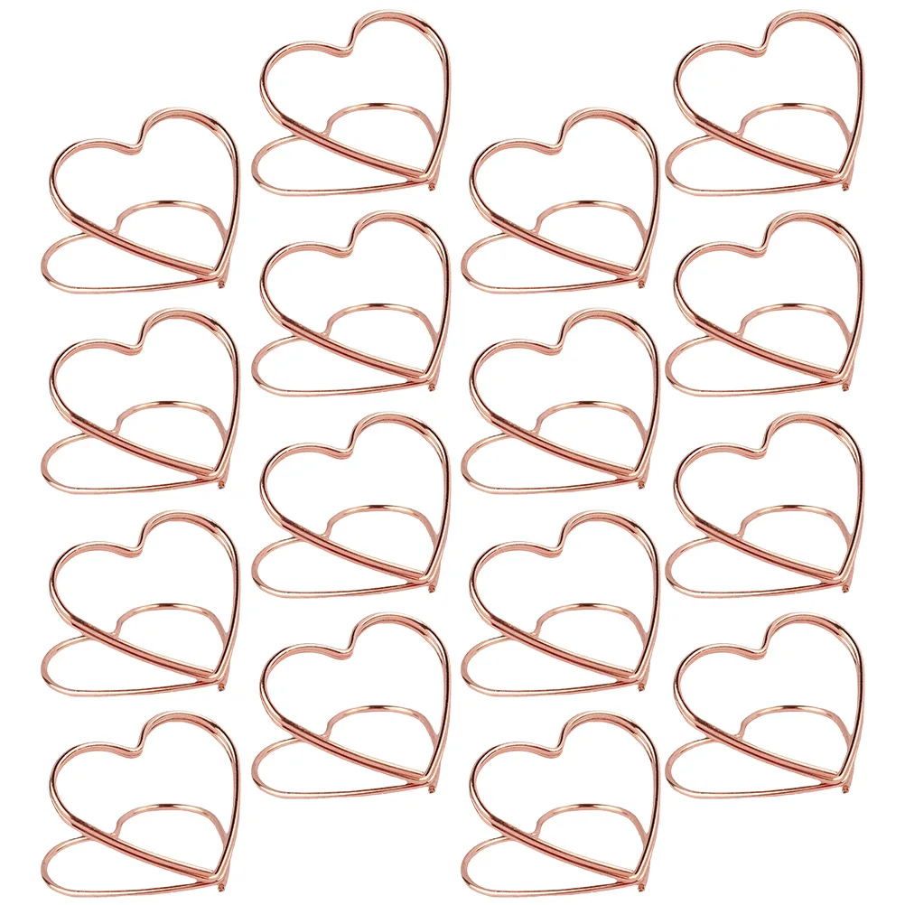 

32 Pcs Love Note Holder Mini Name Card Place Holders Decorative Placecard Cards Photo Heart Decorations