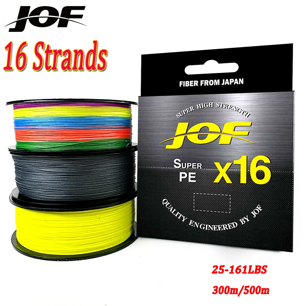 16 Strands Braided Fishing Line 300/500M X16 Super Strong 25/32/40/55/68/80/100/125/140/161lbs X-wire Core MultiColor 0.16-0.7MM