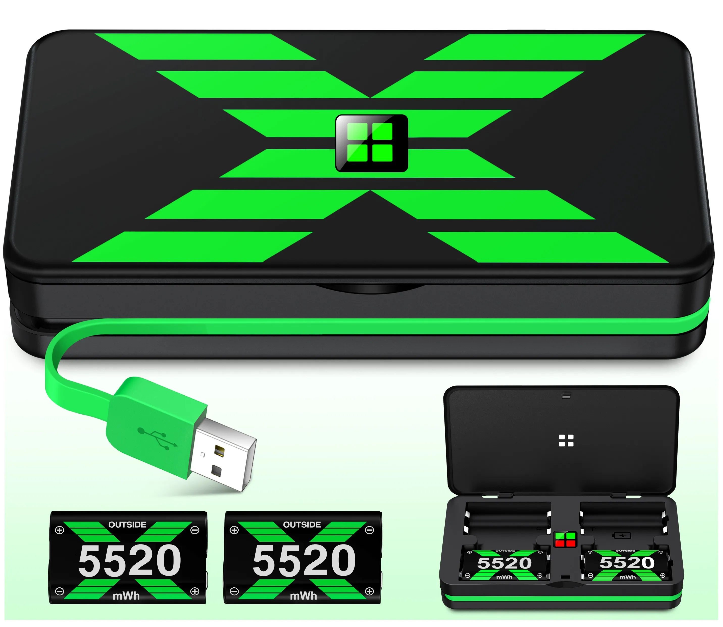Xbox Series X/S 用充電式バッテリー 4個パック