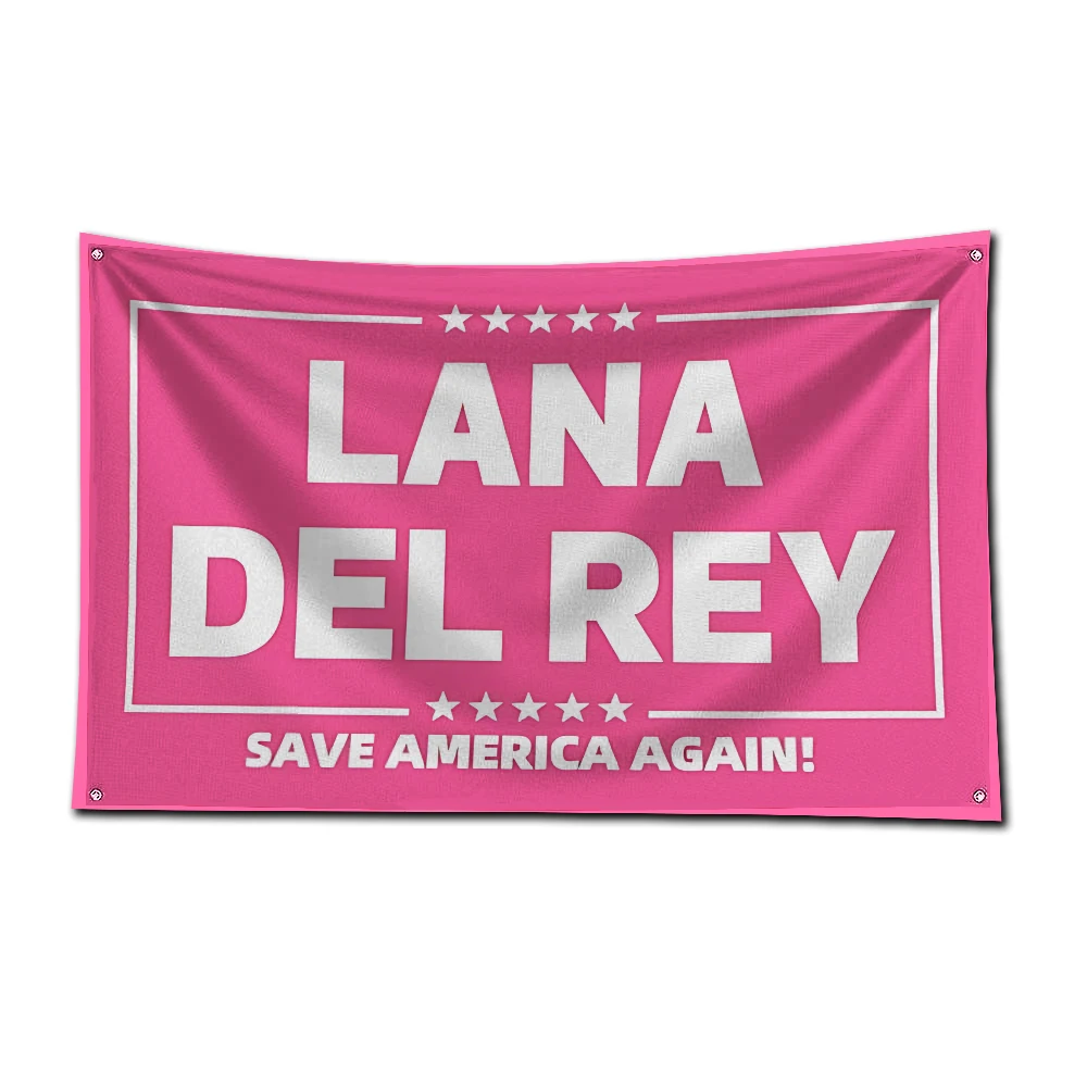 Bandera de cantante Lana Del Rey de 3x5 pies, pancarta de impresión Digital de poliéster para decoración de pared de garaje con ojales de latón