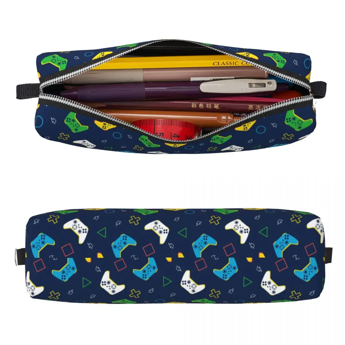 Game Controller Pattern Pencil Cases Pencil Pouch Pen for Student Large Storage Bag School Supplies Cosmetic Stationery