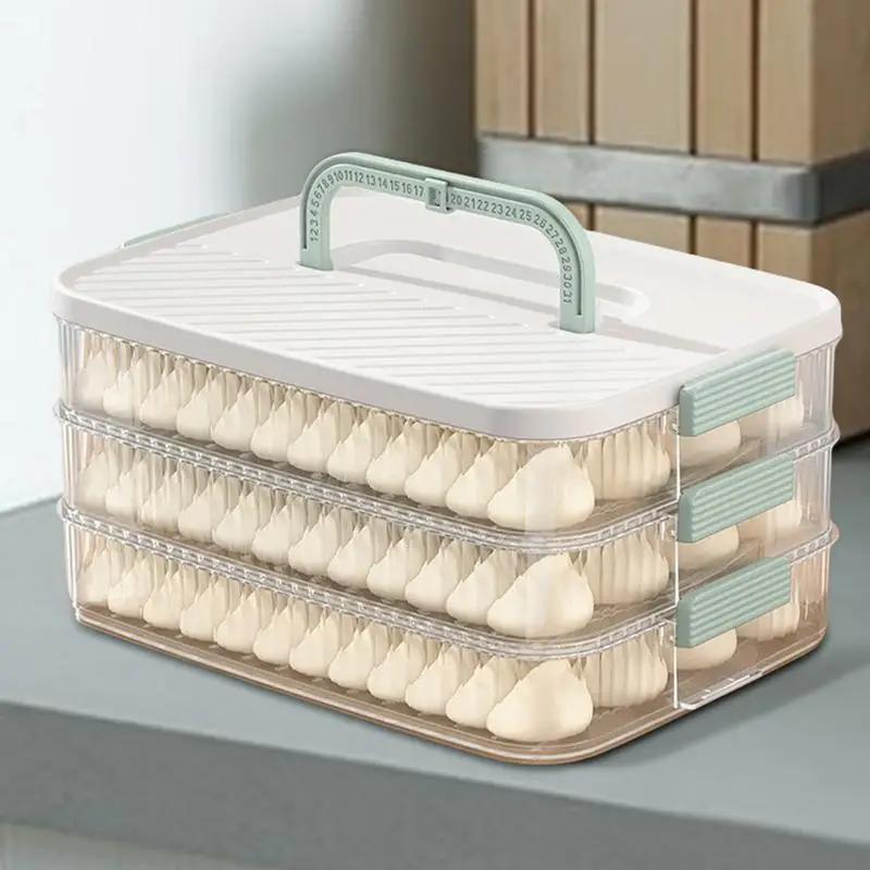 Ham And Cheese Container For Fridge Meat Container Fridge Dumpling Storage Box Fresh-keeping Large Capacity Dumpling Storage Box