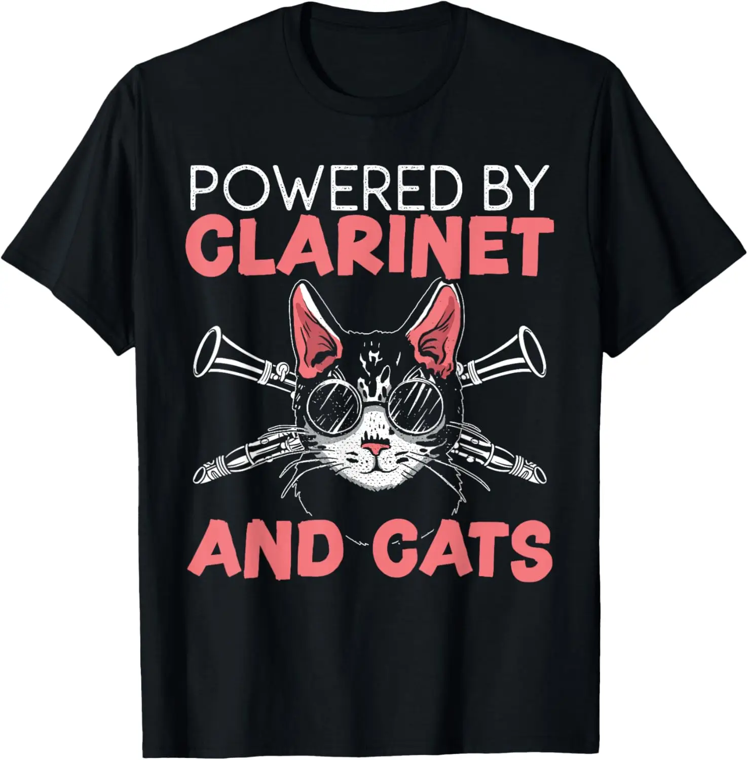 

Футболка Powered By Clarinet And Cats Kitty Lover Musician