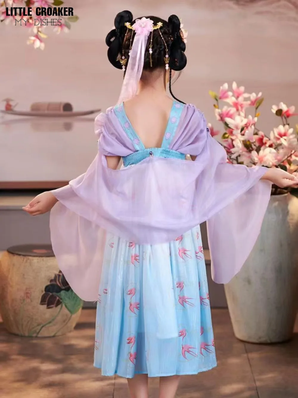 Kimono Girl Halloween Costume One Piece Dress for Girls Hanfu Cosplay Kids Hanfu Dress Toddler Girl