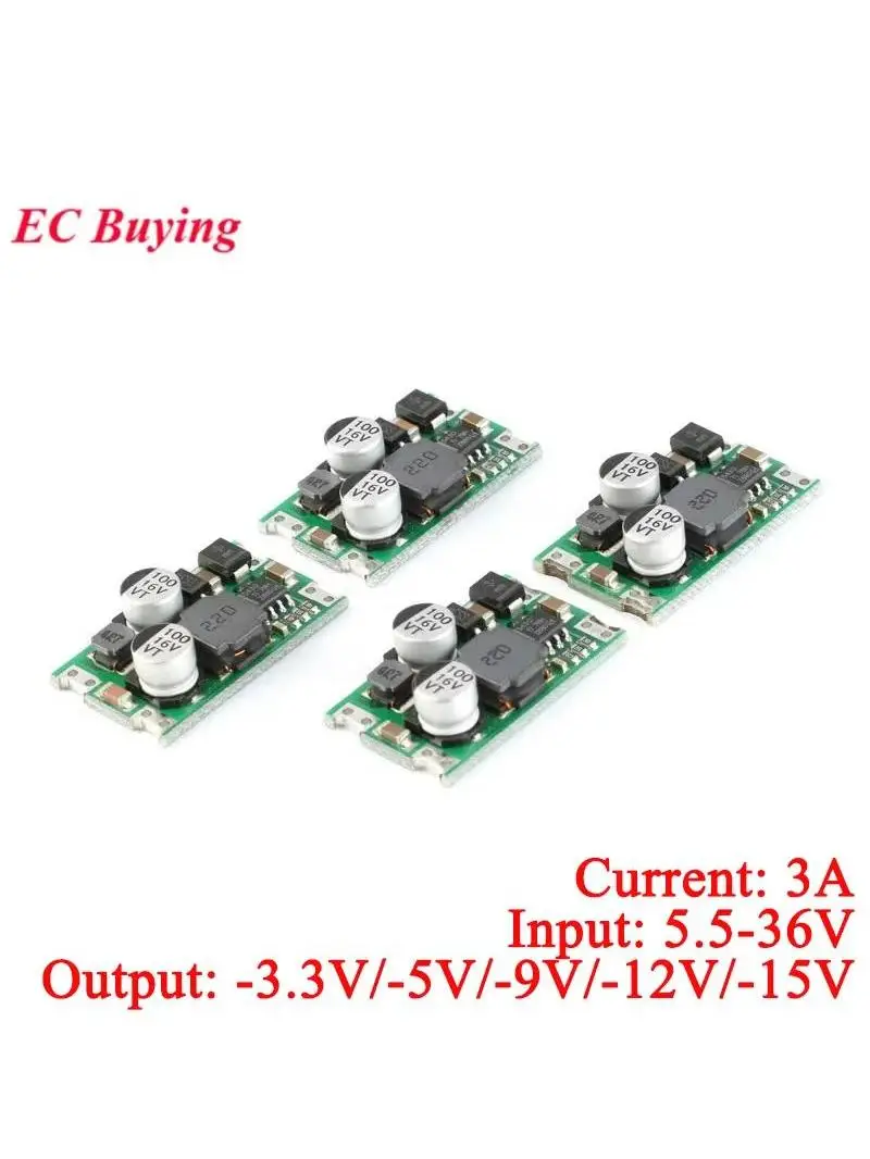 10 szt./1 szt. Moduł konwertera napięcia DC-DC, zasilacz o podwórnym napięciu, wyjście odwrotnego napięcia -3,3V/-5V/-9V/-12V, wejście 5,5-36V — zdjęcie 2