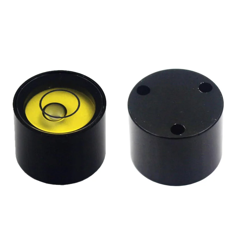 Metal Spirit Level Bubble Bead with Mounting Holes Diameter 17mm Height 13mm for Base Centering Rod Leveling Instrument 1PCS