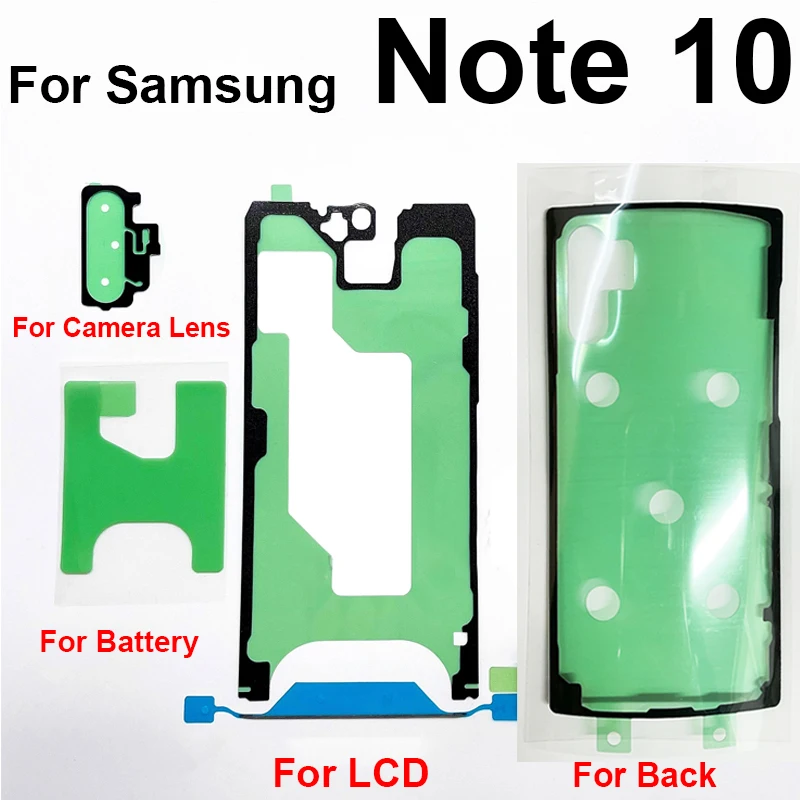 For Samsung Galaxy Note 10 Note 10 Plus FullSet Adhesive LCD Screen  Camera Lens Back Battery Cover Adhesive Sticker Tape Glue