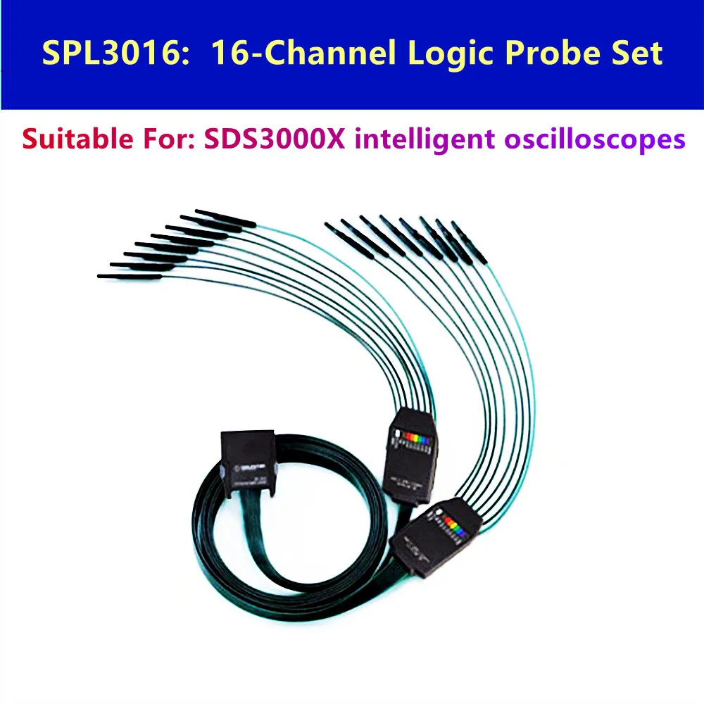 SIGLENT SLA1016 SPL2016 SPL3016 Oscilloscope 16 Channel Logic Analyzer Probe Set SDS1000X Oscilloscope Logic Probe with Software