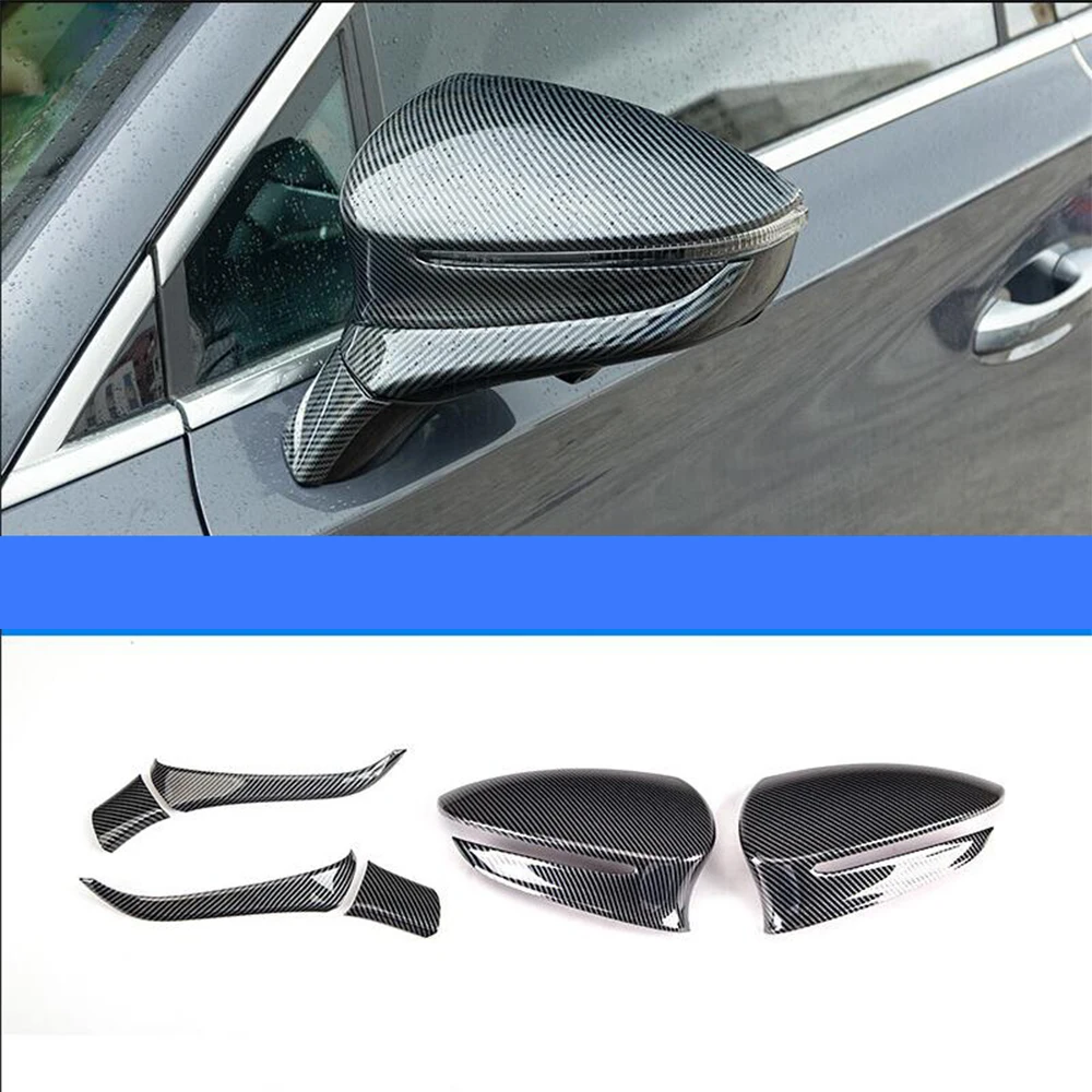 

ABS Chrome/carbon Trim For BYD Tang EV 2018-2023 Car Side Cap RearView Mirror rain eyebrow Sticker Cover Garnish Accessories