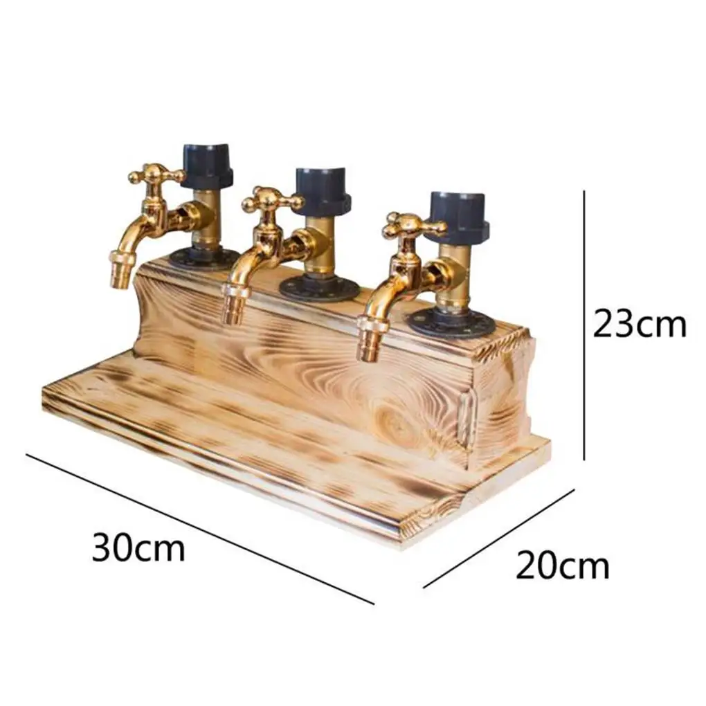 

Wood Faucet Shaped Whisky Liquor Dispenser Perfect Wine Alcohol Gifts for Dad Husband Rustic Farmhouse Bar Home Decor