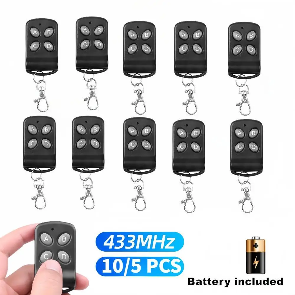 10/5PCS  433Mhz Duplicator Wireless Cloning Remote Control 4CH Electric Copy Controller RF Wireless Transmitter for Garage Door