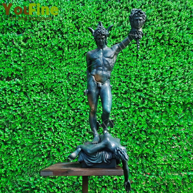

100cm Bronze Perseus With The Head of Medusa Statue Classical Bronze Perseus Sculpture Large Mythology Art Crafts Home Decor
