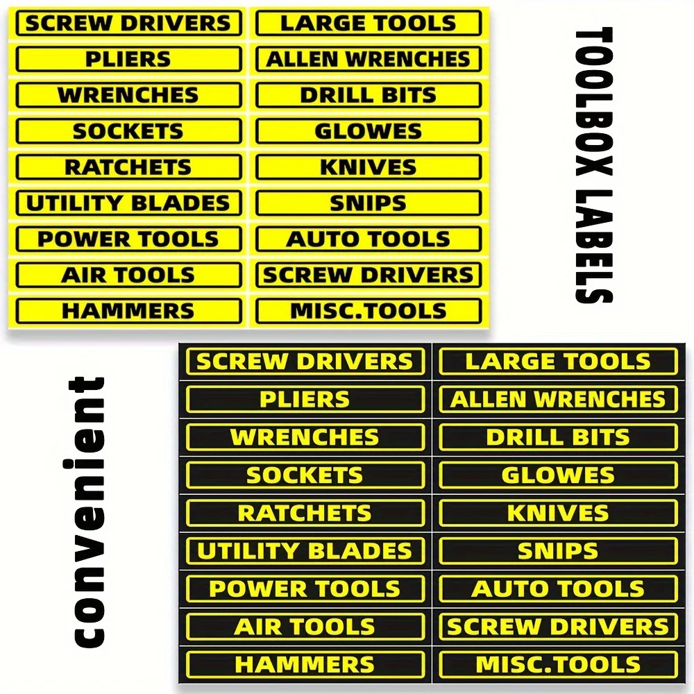 18 szt. Uniwersalny zestaw etykiet na zestaw narzędzi motocyklowy Organizer ozdobny naklejki wodoodporne do efektywnej identyfikacji narzędzi