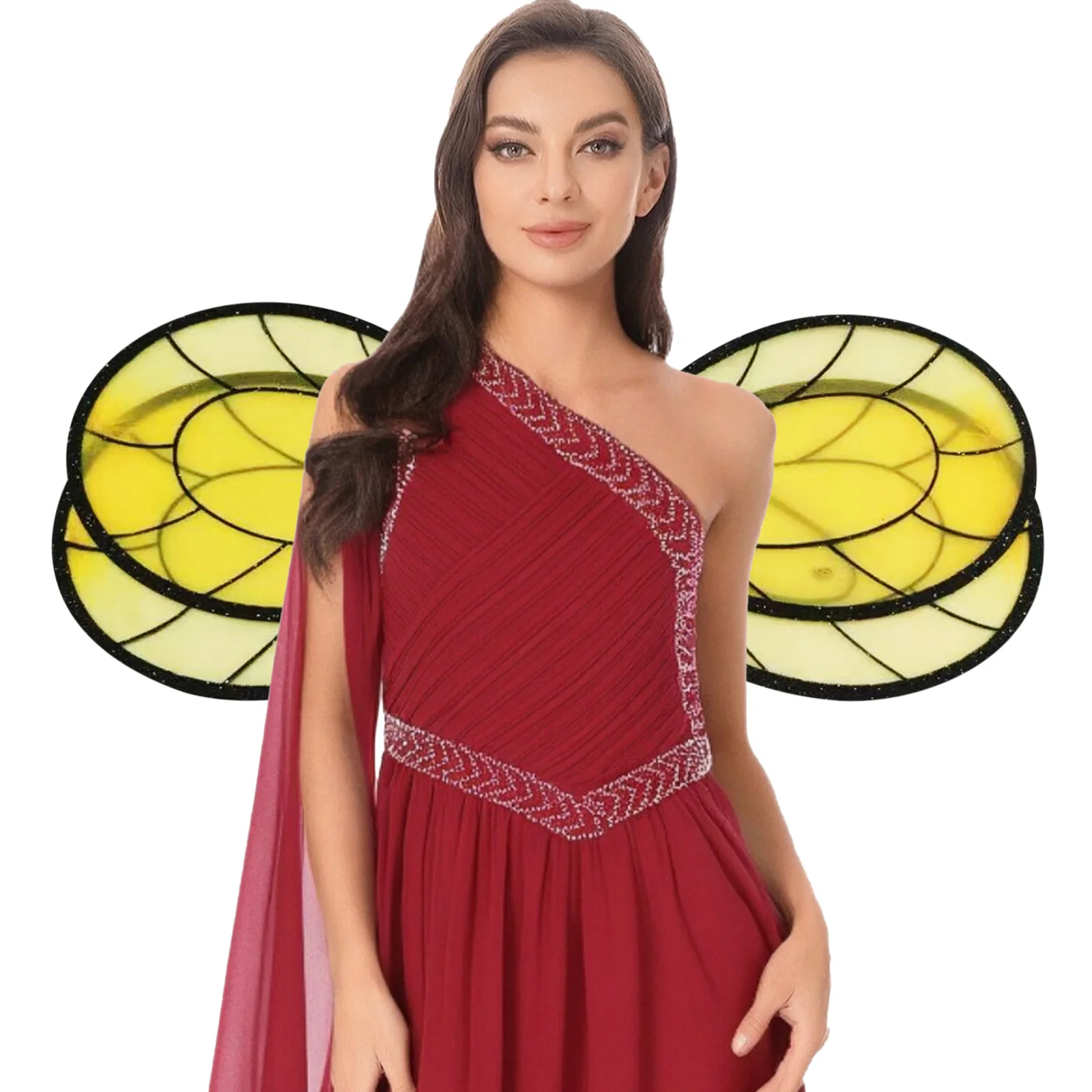 Błyszczące Skrzydła Pszczoły Kostium Akcesoria dla Dorosłych i Dzieci Halloween Boże Narodzenie Cosplay Impreza Przebranie Wróżki Rekwizyty do Zdjęć