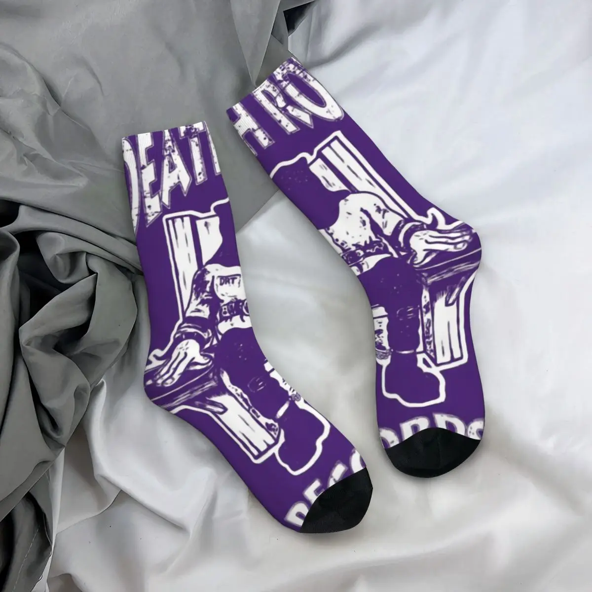 Calcetines de compresión para hombre y mujer, calcetín Unisex con estampado de logotipo Retro, estilo Hip Hop, d-death Row, Harajuku, divertido, novedad, ideal para regalo