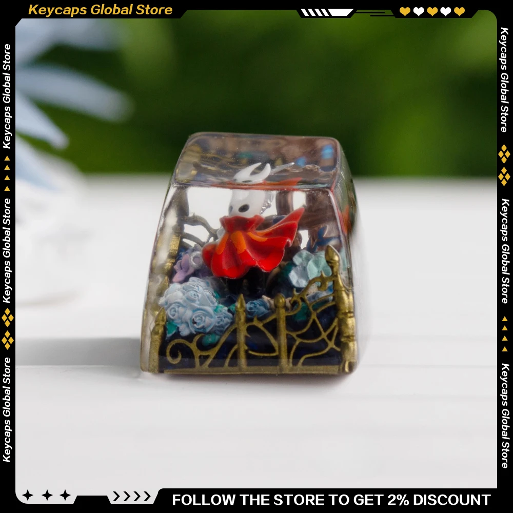 

Hollow Knight: Silksong Hornet Keycap Resin Creative Handmade ESC Key Personalized Creative Mechanical Translucent Gifts