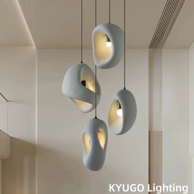 Lampade a sospensione Wabi Sabi Villa Scale Caffè Soffitto a LED Ristorante Negozio Loft Art Tavolo da pranzo Bar Lampada a sospensione Apparecchio Lustro