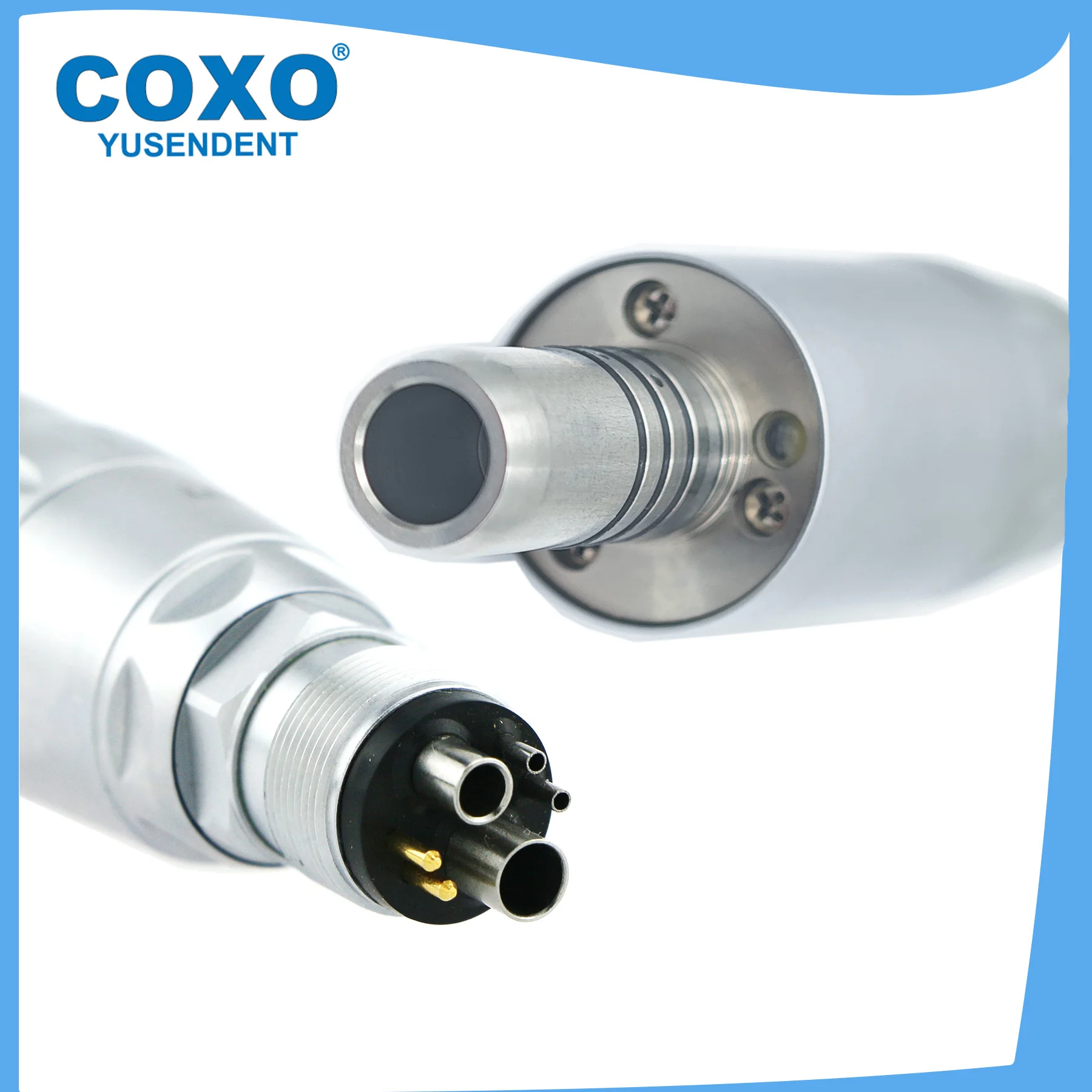 COXO Dental 1:1 Low Speed Handpiece LED Fiber Optic Contra Angle Straight Handpiece Internal Water Spray E Type Fit NSK KAVO