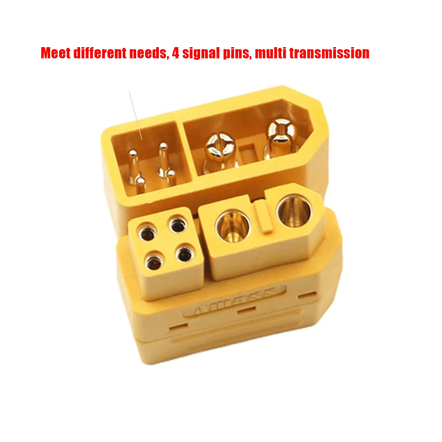 5pcs XT60 (2+4) Male Female Plug Connector with Signal Pin and Sheath Solder Wire Model Accessories For use in RC vehicles, dron