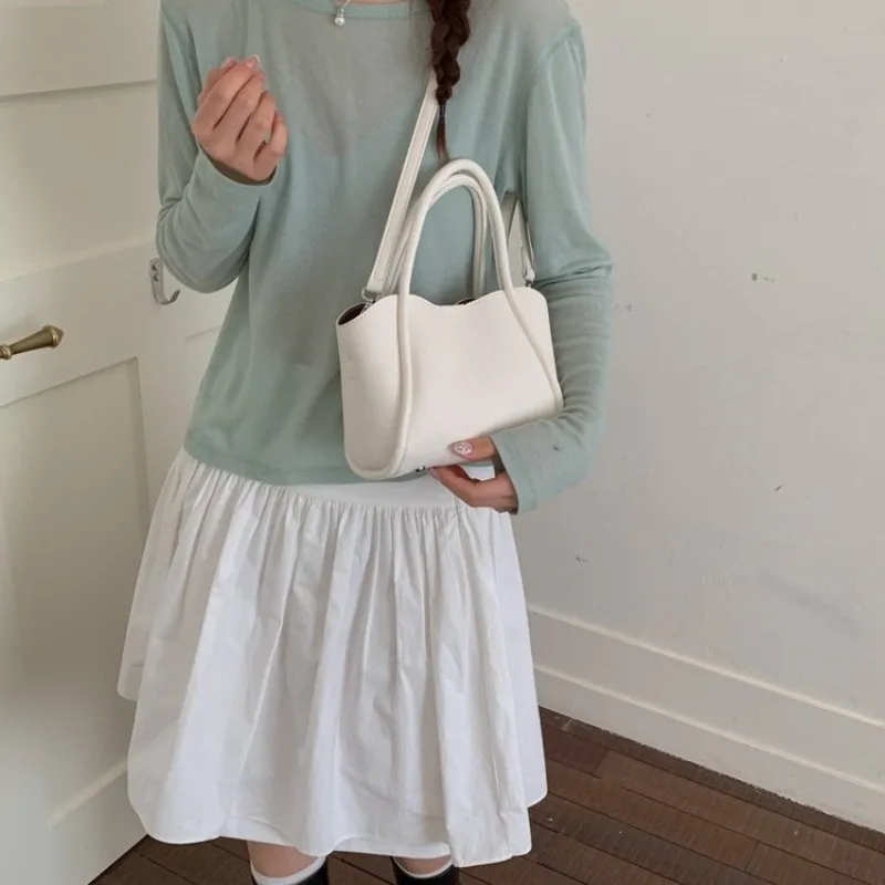 

Classic High End Ladies Tote Bag Leather Elegant Vintage Casual Trendy Crossbody Messenger Handbag
