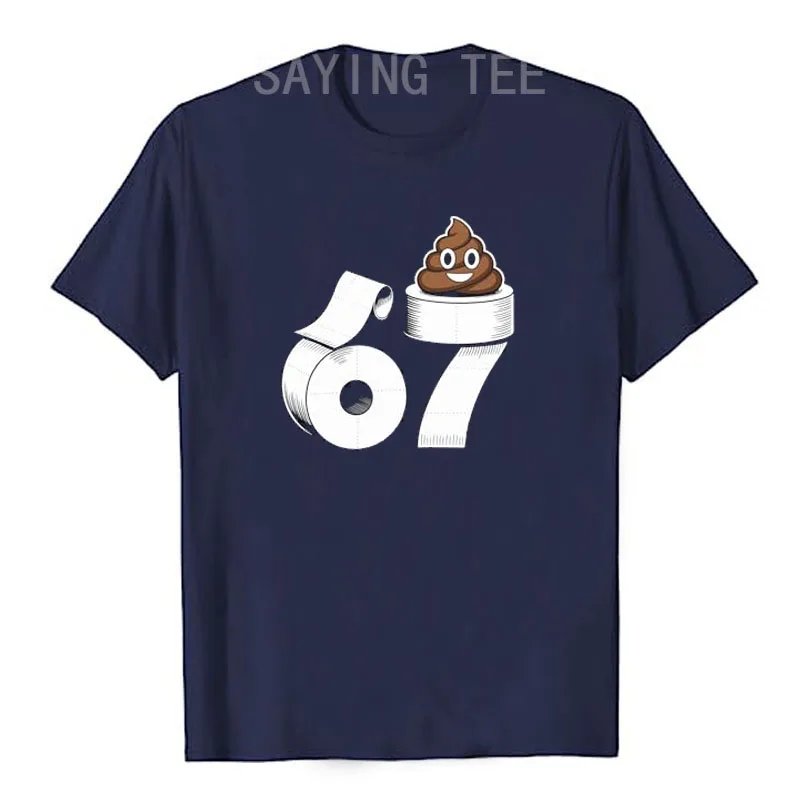 67 Poop Lustiges Six Seven Ekelhaftes Toilettenpapier Meme Slang Jungen Mode Performance T-Shirt Y2k 6-7 Witz Toilette Streetwear Kleidung – Detail 3