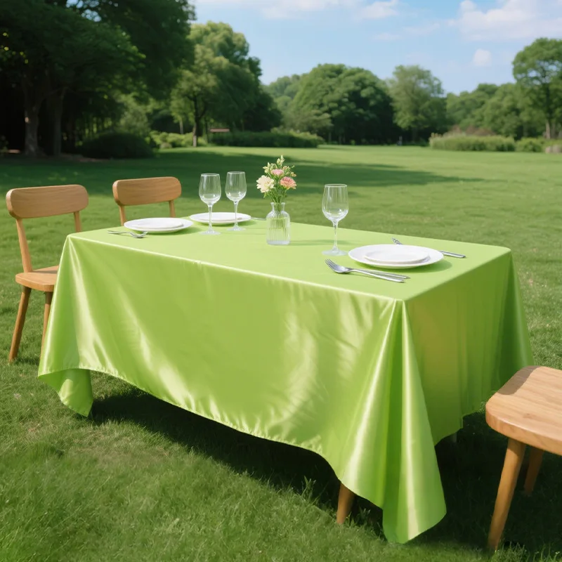 Christmas Table Satin Tablecloth Wedding Table Cloths Bow DIY 60x102 inch Table Cloth for Bridal Shower Birthday Party Baby