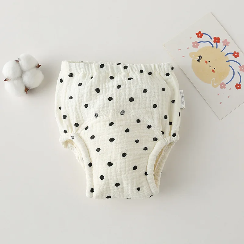 Washable Baby Training Pants Cotton Diapers Bubble Gauze Nappy Breathable Reusable Children's Underwear Toddler Cloth Diapers