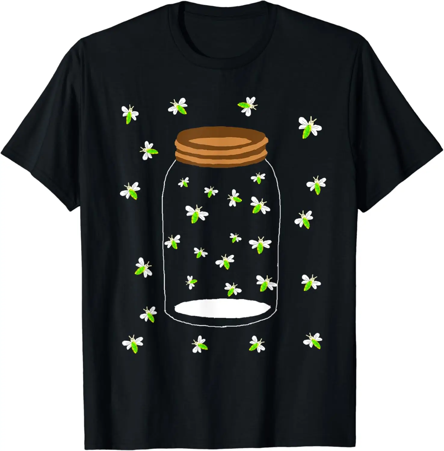 

Fireflies Bugs In A Jar Firefly Lightning Insects T-Shirt